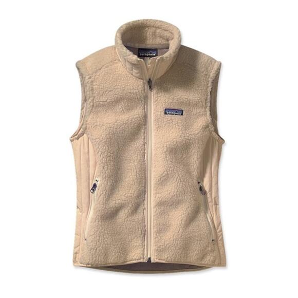 Patagonia Better Sweater Vest Zip-Up Fleece Knit Natural W/Mushroom Brown Tan M - Picture 1 of 10